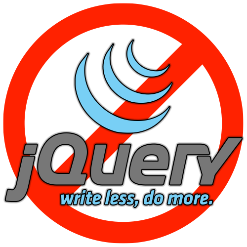 No jQuery